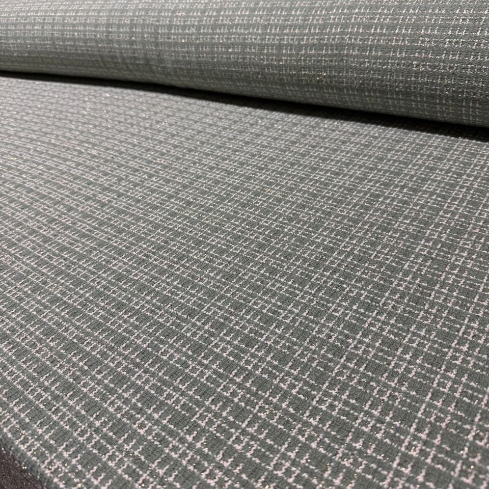 Tüvit Şanel Kumaş Çift En Simli Su Yeşili