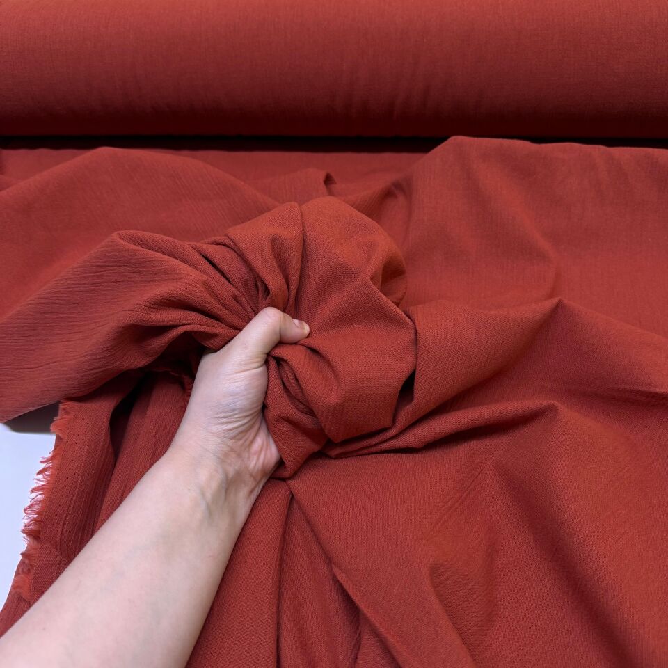 Şile Bezi Kumaş %100 Pamuk Çift En Kiremit