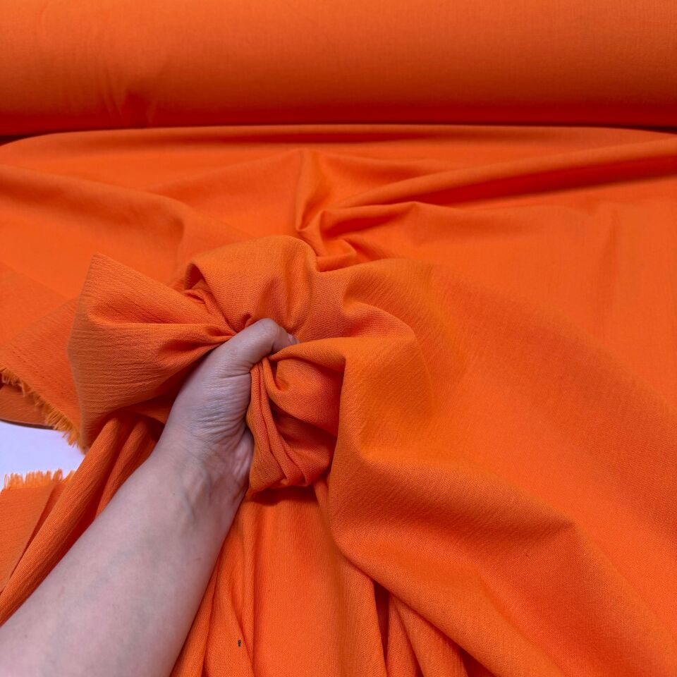 Şile Bezi Kumaş %100 Pamuk Çift En Turuncu